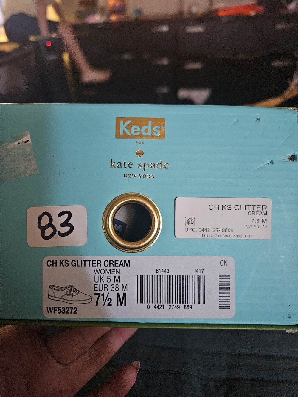 Kate Spade Glitter Cream Keds - Picture 2 of 8